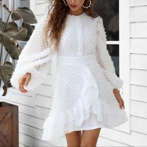 Missord sheer sleeve with organza puffs